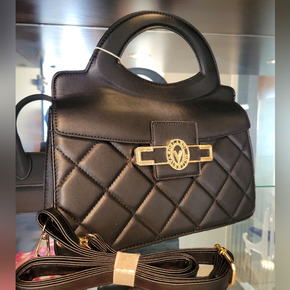 ~~~SOLD SOLD SOLD ~~~ORLANDI VALENTINO Top Handle "V" Lock Hand Bag. NWT - Picture 3 of 6